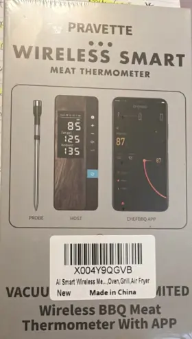 X004Y9QGVB PRAVETTE Wireless Smart Digital Meat Thermometer