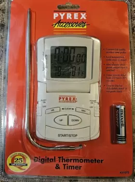 31073 PYREX Programmable Digital Probe Meat Thermometer
