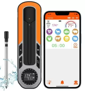 BQ01 QGH Wireless Smart Meat Thermometer Bluetooth Lcd Ultra