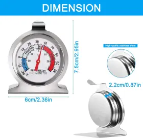 313056876841 QPIX DIGITAL Refrigerator Thermometer Pack Steel #3