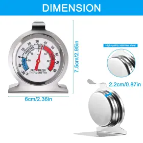 894531076100 QPIX DIGITAL Refrigerator Thermometer Pack Steel #3
