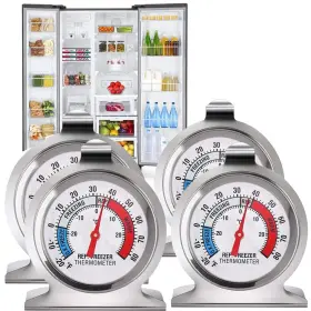 894531076100 QPIX DIGITAL Refrigerator Thermometer Pack Steel