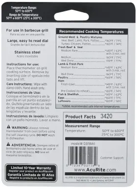 072397031189 R-F Acurite Steel Grill Thermometer #3
