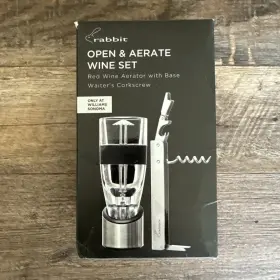 5294350 RABBIT Aerate Pro Waiters Corkscrew Aerator Set