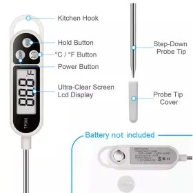 445020261254 RAPIDROO-SHOP Digital Kitchen Thermometer Bbq #3