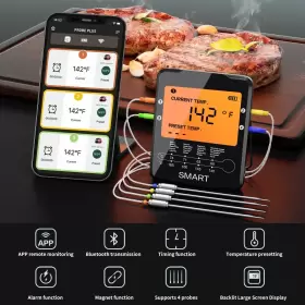 768067108236 RILITOR Bluetooth Meat Thermometer Wireless #2