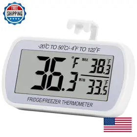 B07RN7Z2RT RIY Refrigerator Thermometer Digital Fridge Freeze