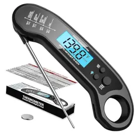 ROUUO-G1-BLACK ROUUO Waterproof Digital Thermometer Meat