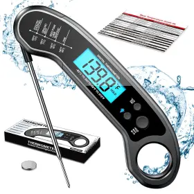 691162867763 ROUUO Digital Meat Thermometer Waterproof Bbq