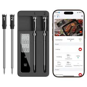 705353891007 ROUUO Smart Wireless Meat Thermometer Dual Wifi