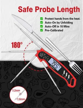 796820069197 SEARON Meat Thermometer Digital Food Backlight #3