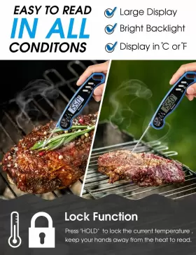 796820069272 SEARON Meat Thermometer Digital Food Backlight #3