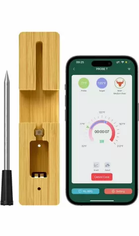 798842391645 SMART Mofweb Wireless Meat Thermometer Bluetooth