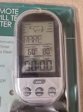 030698034438 SMART BBQ Grill Temperature Meter Remote Steal #2