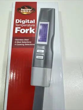 841437104943 SMOKIN GRILL Digital Temperature Fork Steel #2