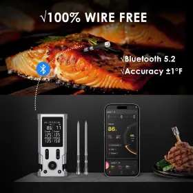 X-109 SPEUSUREA Wireless Meat Thermometer Bluetooth Cooking #2