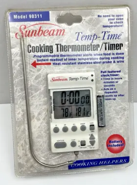 102925BINBRHT3 SUNBEAM Digital Thermometer Timer Battery Wire