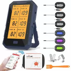 791291823682 SUPALAK Wireless Meat Thermometer Bluetooth Bbq