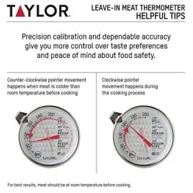 044113098639 TAYLOR Leave Meat Oven Safe Analog Dial Food Bbq #2