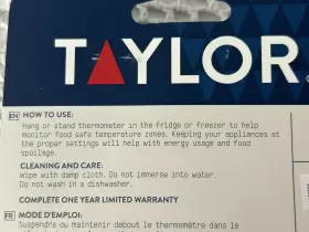 3507FS TAYLOR Steel Dial Fridge Freezer Thermometer #3