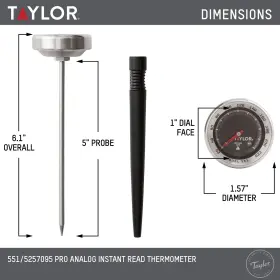 077784036259 TAYLOR Pro Analog Thermometer Temperature #2