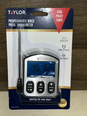 077784036341 TAYLOR Programmable Wired Food Probe Thermometer #2