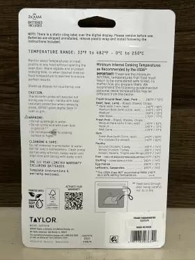 077784036341 TAYLOR Programmable Wired Food Probe Thermometer #3