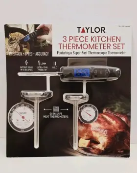 077784038857 TAYLOR Kitchen Thermometer Set Featuring