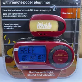 077784081747 TAYLOR Bbq Thermometer Digital Wireless Remote #2