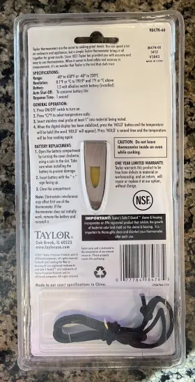 077784984765 TAYLOR Pro Kitchen Waterproof Digital Grill Meat #2