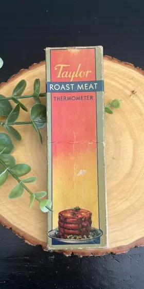 Taylor 1934 Vintage Roast Meat Thermometer Usa Original Box - #2