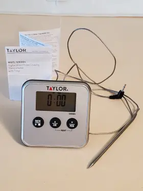 5293904 TAYLOR Digital Meat Thermometer Wired Probe Monitor
