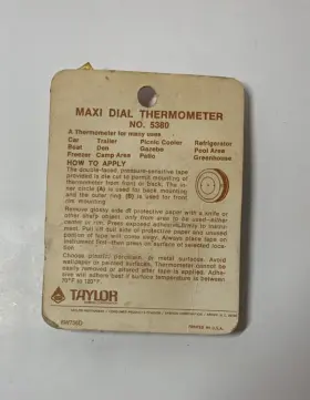5380 TAYLOR Sybron Maxi Dial Thermometer Nos #2