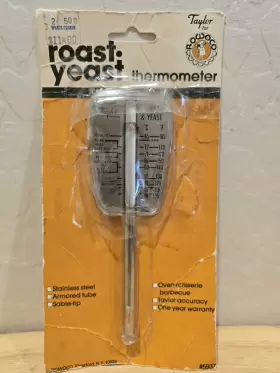 5937 TAYLOR Steel Roast Yeast Thermometer Kitchen Tool