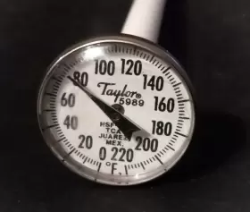 5989 TAYLOR Food Thermometer Glass Steel Analog