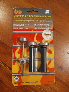 815-17N TAYLOR Leave Grilling Thermometers Set Storage