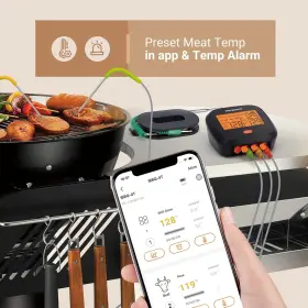 IBBQ4T4PACKE WIFI Meat Thermometer Organized Probes Grill #3