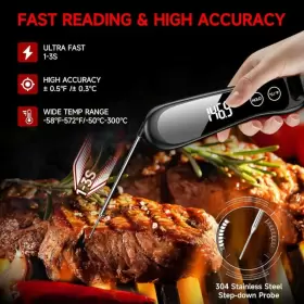 SZ01 TEGNAT Digital Meat Thermometer Ultra Led Display Bbq #2