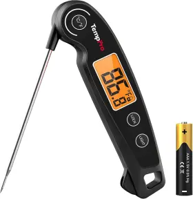 TP605-BLACK TEMPPRO Meat Thermometer Cooking Waterproof Food