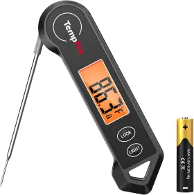 Temppro 744760010717 Tp19h Waterproof Digital Meat Thermometer With Ambidextrous Backlit And Temppro 744760010717 Tp19h Waterproof Digital Meat Thermometer With Ambidextrous Backlit And