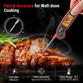 897099882657 TEMPPRO Digital Meat Thermometer Cooking Motion #2