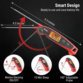 897099882657 TEMPPRO Digital Meat Thermometer Cooking Motion #3