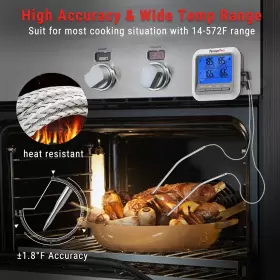897099882756 TEMPPRO Meat Thermometer Oven Cooking Smoker Bbq #3