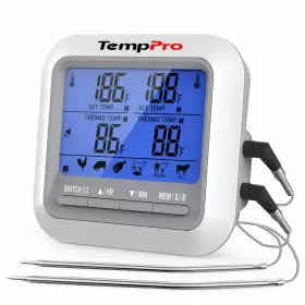 897099882756 TEMPPRO Meat Thermometer Oven Cooking Smoker Bbq