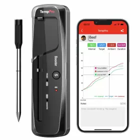 500-FT-RANGED TEMPPRO Wireless Meat Thermometer Bluetooth