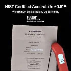762716228504 THERMOMAVEN Sec Meat Thermometer Nist Cert #3