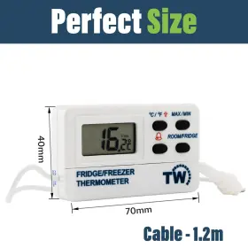 011405000651 THERMOMETER WORLD Digital Refrigerator Fridge #3