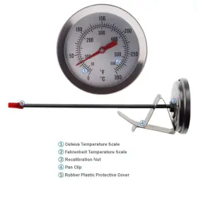 011405000798 THERMOMETER WORLD Oil Fryer Clip Steel Dee #2