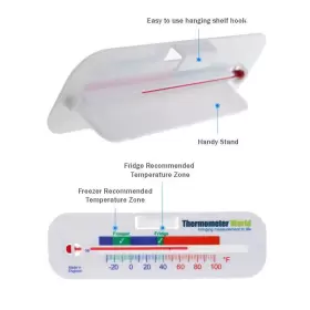 011405001658 THERMOMETER WORLD Twin Pack Refrigerator Fridge #2