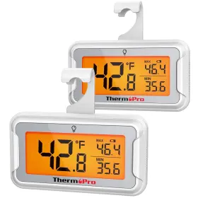 744110812848 THERMOPRO Refrigerator Thermometer Backlit Lcd